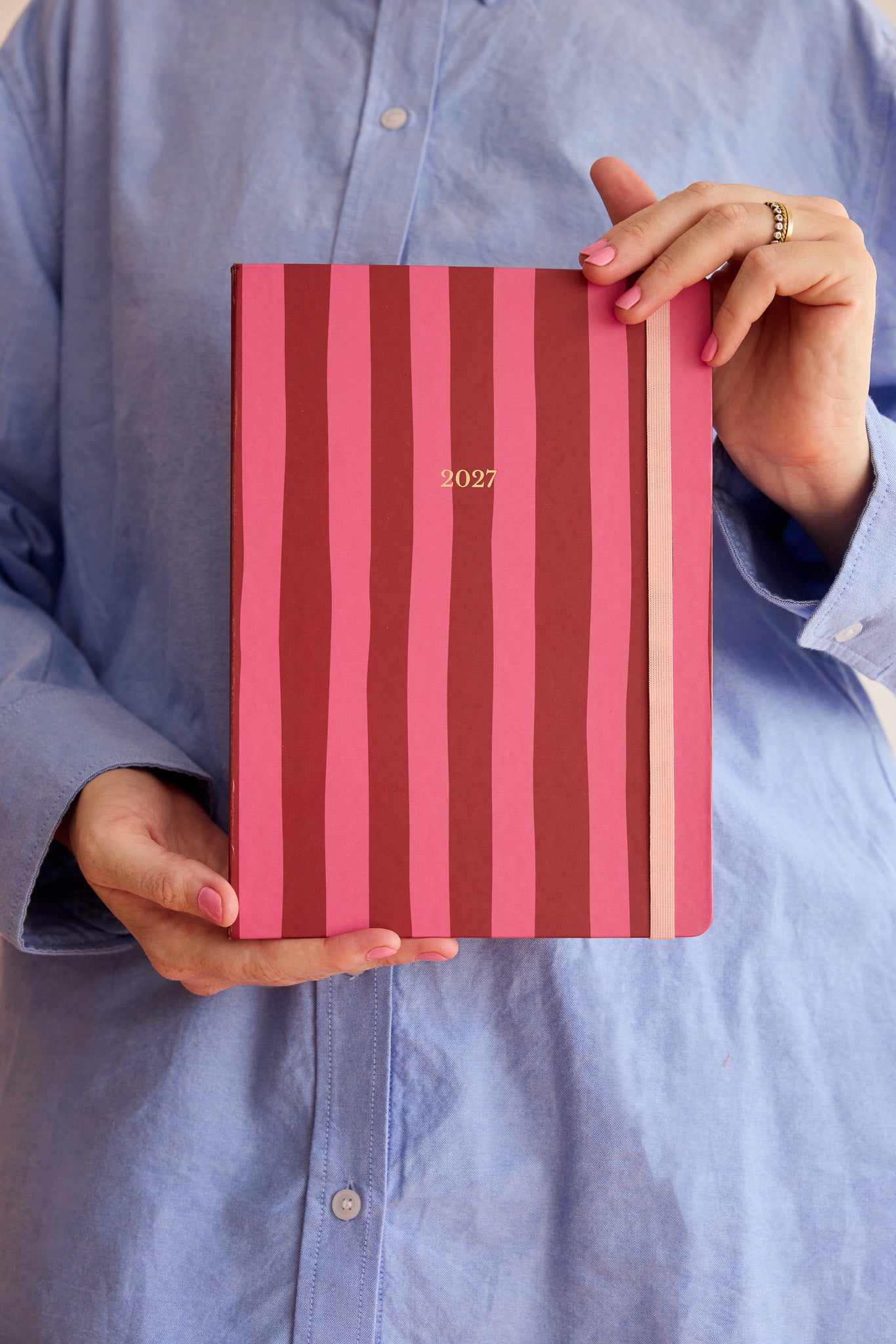 Planner Vertical 2027 Pink Vinho