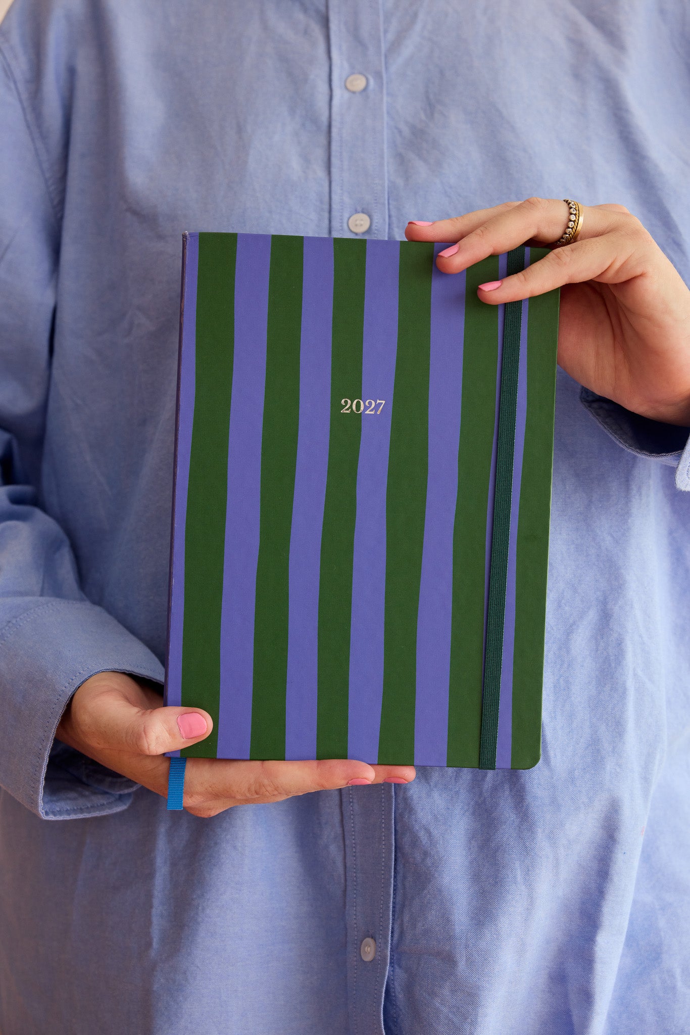 Planner Vertical 2027 Verde Azul