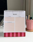 Calendário de Mesa 2027 Pink Vinho
