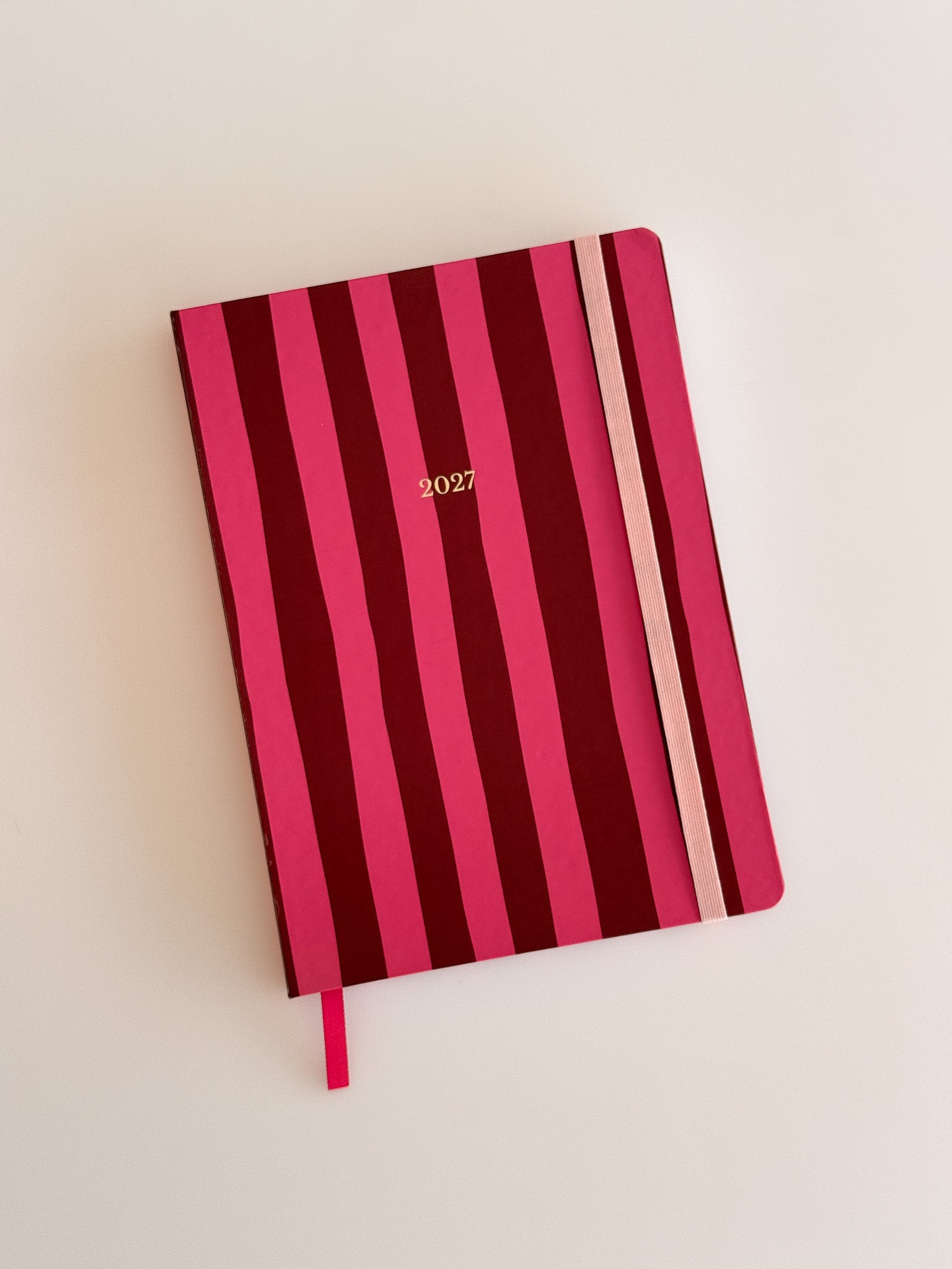 Planner Vertical 2027 Pink Vinho