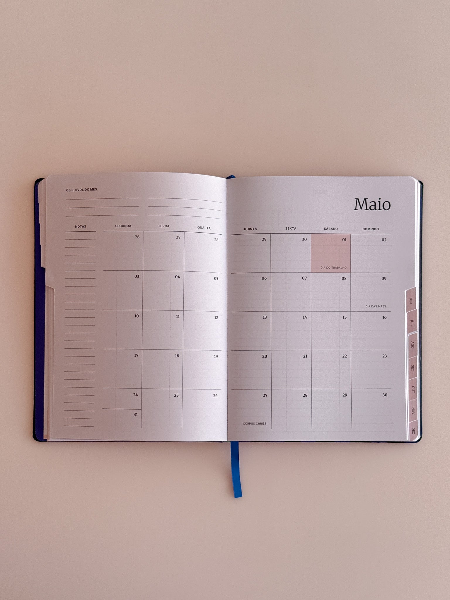 Planner Vertical 2027 Verde Azul